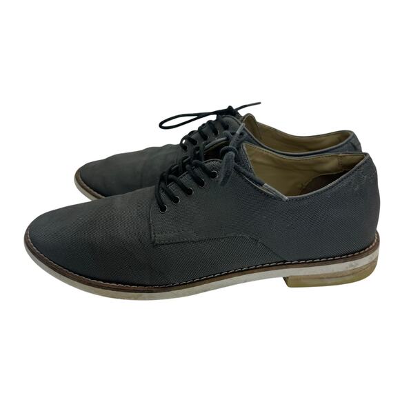 Calvin Klein Aggussie Oxford Flat Shoes Men’s 9.5 Dark Grey Nylon Lace-Up - Picture 5 of 10